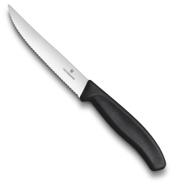Nůž na steak zoubkovaný SWISS CLASSIC 12 cm černý - Victorinox (Swiss Classic Gourmet steakový nůž 12cm černý - Victorinox)