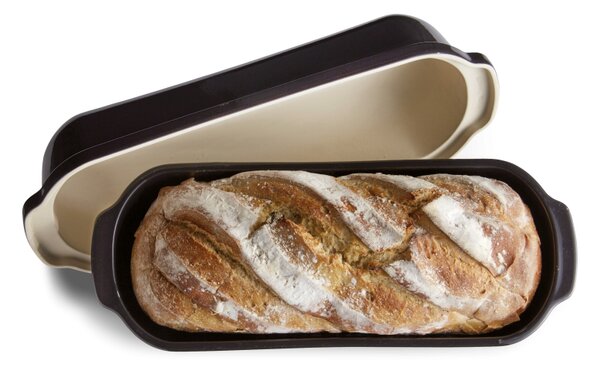 Forma na pečení chleba Specialities Charcoal E-BALENÍ 39,5 x 16 cm - Emile Henry (SPECIALITIES bochníková forma na chleba, 39,5 x 16 x 15 cm, Charcoal pepřová E-BALENÍ - Emile Henry)