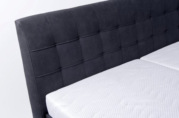 Čalouněná postel s úložným prostorem bez matrace VIOLET 160x200 cm antracit