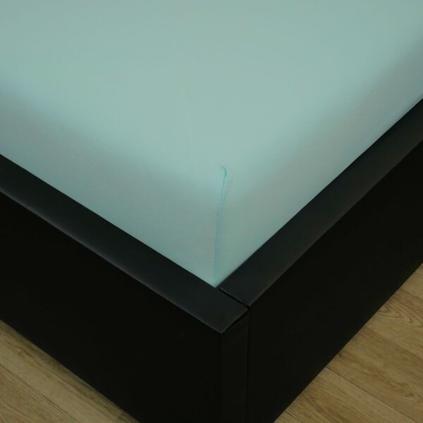 Kvalitex Luxusní bavlněné JERSEY prostěradlo s lycrou 120x200 cm - mentolové