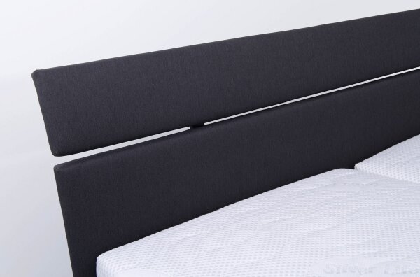 Čalouněná postel s úložným prostorem bez matrace ALIS 180x200 cm antracit