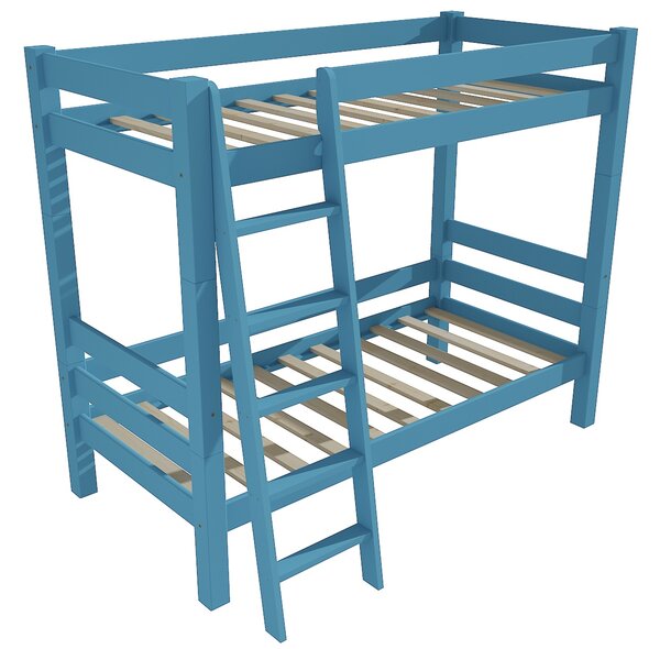 Vomaks Patrová postel 8X8 03A Rozměr: 80 x 180 cm, Povrchová úprava: netransparentní barva modrá