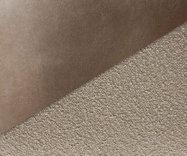 DELIFE Jídelní židle Nela-Flex kombinace materiálů tmavě béžová tenká podnož černá