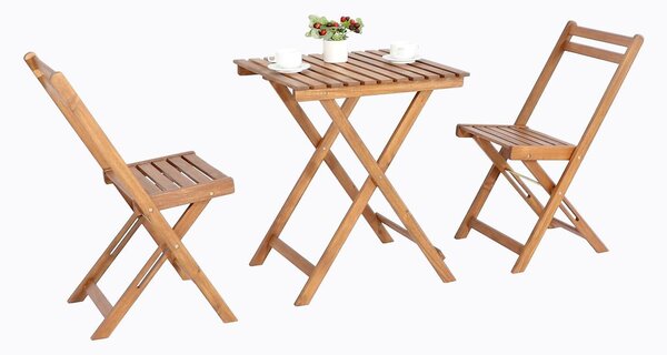 Sunfun Set balkonového nábytku sklopný, 3 ks, rozměry stolu: 72 × 60 × 60 cm