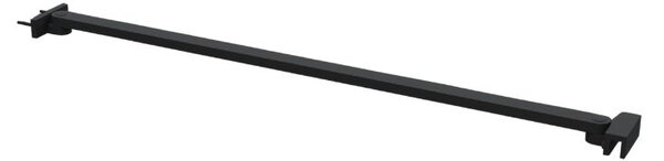 Erga Paris, rohová vzpěra pro sprchové zástěny o tloušťce skla 6(8)mm, délka 45cm, černá matná, ERG-V02-PARIS-BAR45-BK