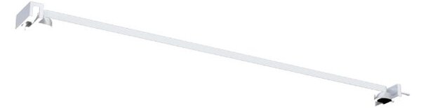 Erga Paris, rohová vzpěra pro sprchové zástěny o tloušťce skla 6(8)mm, délka 35cm, bílá matná, ERG-V02-PARIS-BAR35-WH