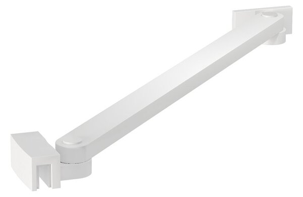 Erga Paris, rohová vzpěra pro sprchové zástěny o tloušťce skla 6(8)mm, délka 35cm, bílá matná, ERG-V02-PARIS-BAR35-WH