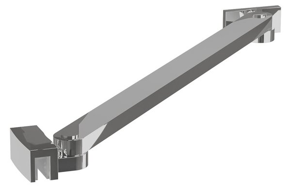 Erga Paris, rohová vzpěra pro sprchové zástěny o tloušťce skla 6(8)mm, délka 35cm, chromová, ERG-V02-PARIS-BAR35-CR