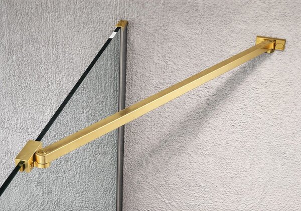 Erga Paris, rohová vzpěra pro sprchové zástěny o tloušťce skla 6(8)mm, délka 45cm, zlatá lesklá, ERG-V02-PARIS-BAR45-GD