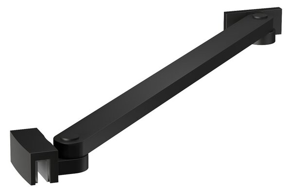 Erga Paris, rohová vzpěra pro sprchové zástěny o tloušťce skla 6(8)mm, délka 35cm, černá matná, ERG-V02-PARIS-BAR35-BK