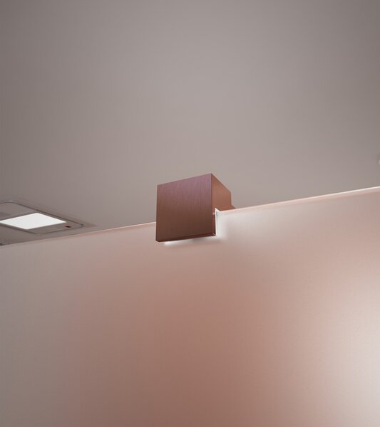 Erga Paris, stabilizační vzpěra pro sprchové zástěny o tloušťce skla 8mm, délka max. 100% 150cm, měděná matná, ERG-V02-PARIS-BAR-CO