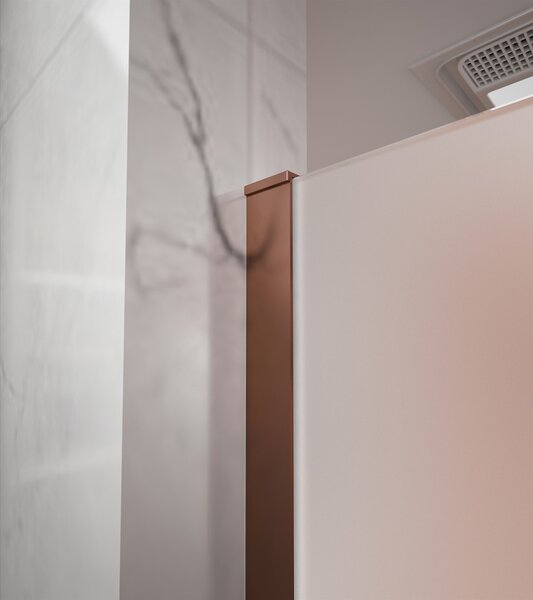 Erga Paris, stabilizační vzpěra pro sprchové zástěny o tloušťce skla 8mm, délka max. 100% 150cm, měděná matná, ERG-V02-PARIS-BAR-CO