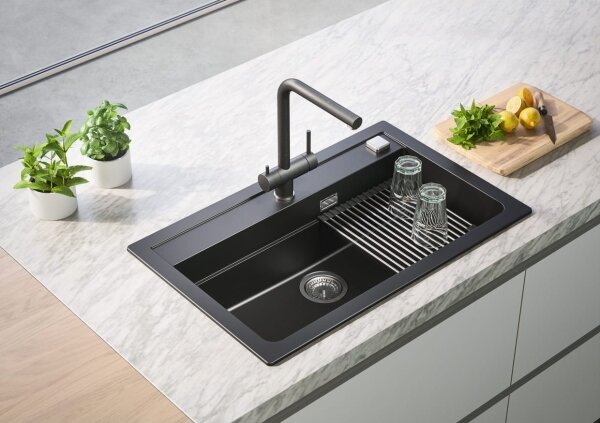ALVEUS 1139808 - Dřezová baterie AGUILA 33,3 cm granit/černá