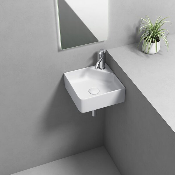 Aqualine Aqualine, NEXA keramické umyvadlo rohové 30x30cm, bílá, NP436
