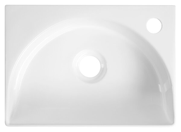 Aqualine Aqualine, RUBIC keramické umyvadlo 34x25cm, bílá, NP452