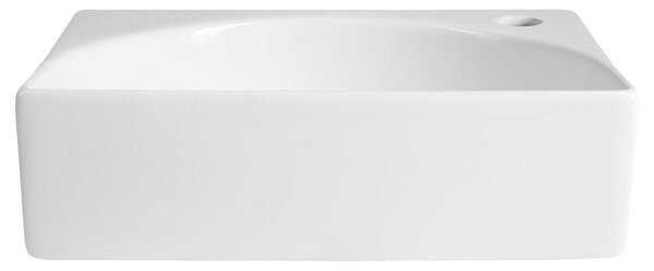 Aqualine Aqualine, RUBIC keramické umyvadlo 34x25cm, bílá, NP452