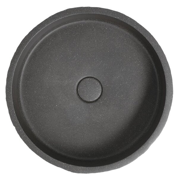 Sapho Sapho, ISPIR betonové umyvadlo včetně odtoku, 40cm, černý granit, AR476