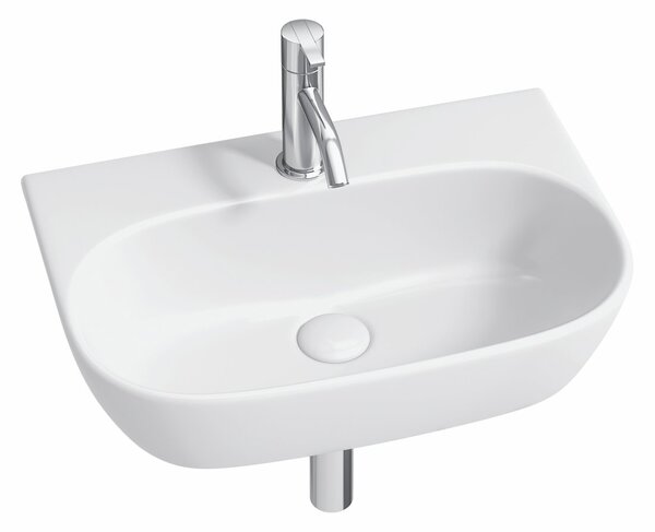 Aqualine Aqualine, FLANNY keramické umyvadlo 46x31cm, bílá, NP396