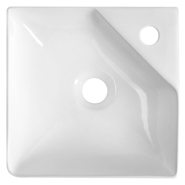 Aqualine Aqualine, NEXA keramické umyvadlo rohové 30x30cm, bílá, NP436