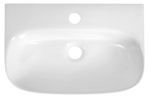 Aqualine Aqualine, FLANNY keramické umyvadlo 46x31cm, bílá, NP396