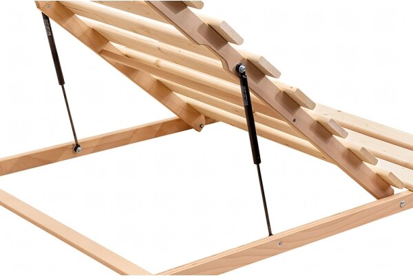 - Pevný laťový rošt s výklopem od nohou HOVDEN 90x200 cm