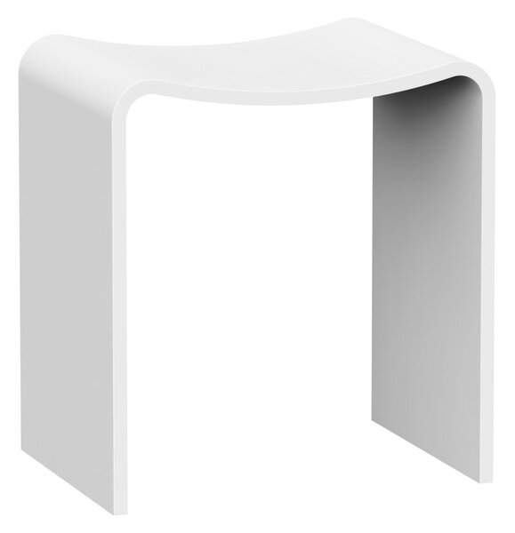 Sapho Sapho, KORAL koupelnová židle 40x43x30cm, solid surface, bílá mat, WF462