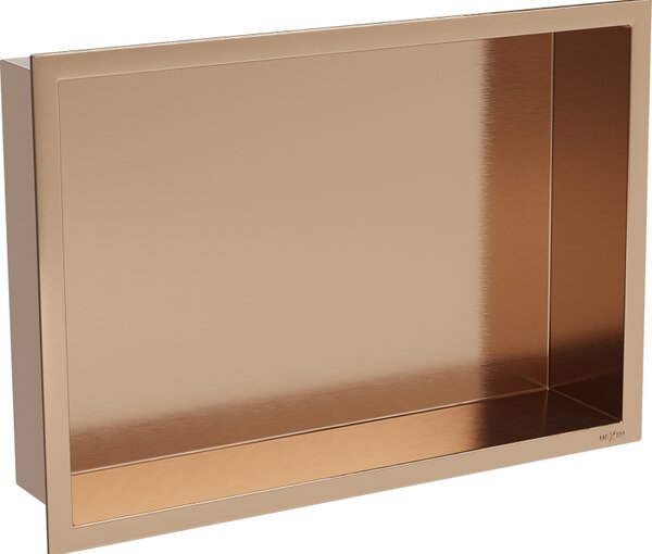 Mexen X-Wall-R nástěnná polička s límcem 45 x 30 cm, kartáčovaná měď - 19C0453010
