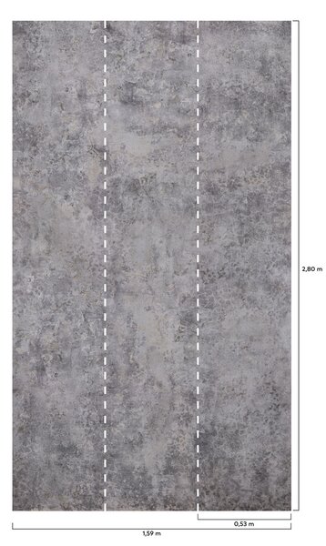 Vliesová obrazová tapeta Beton MO6001, 159 x 280 cm, Grandeco