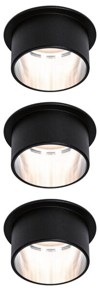 Paulmann Gil LED podhledové černá matná/železo 3ks