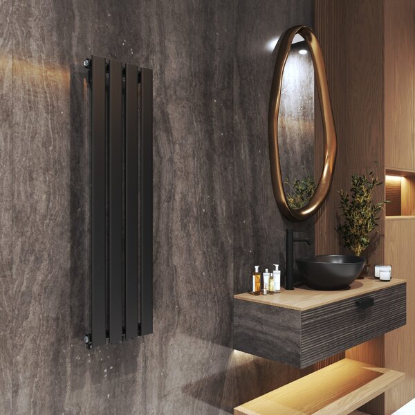 Gamma Vertical, topné těleso 1100x296 mm, 368W, černá matná, GMA-VERT-1100296-BK