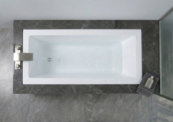 Erga Pureline-S, vana 1700x700x400 mm bez nožiček, bílá lesklá, ERG-V07-PURELINE-S-170x070-WH