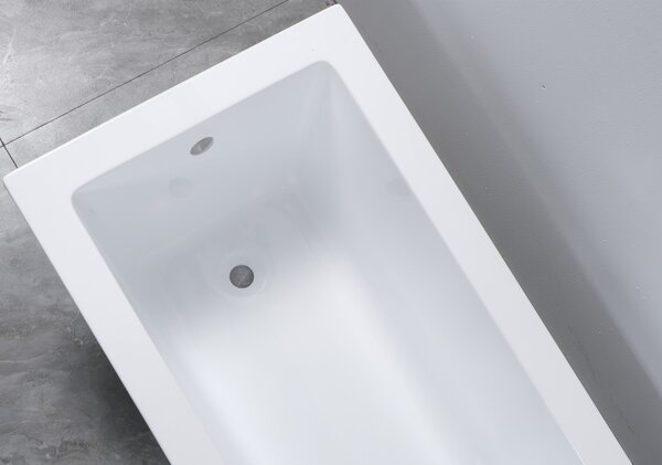 Erga Pureline-S, vana 1700x700x400 mm bez nožiček, bílá lesklá, ERG-V07-PURELINE-S-170x070-WH