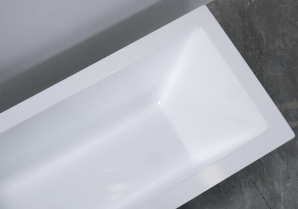 Erga Pureline-S, vana 1700x700x400 mm bez nožiček, bílá lesklá, ERG-V07-PURELINE-S-170x070-WH