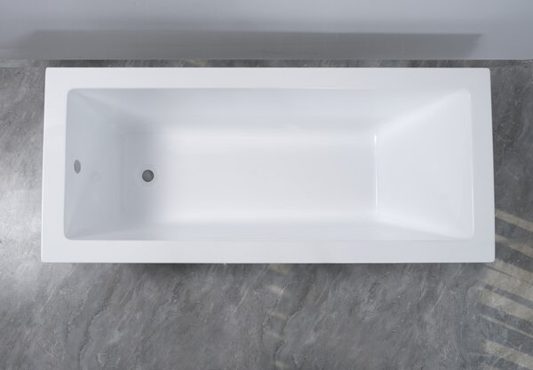 Erga Pureline-S, vana 1700x700x400 mm bez nožiček, bílá lesklá, ERG-V07-PURELINE-S-170x070-WH