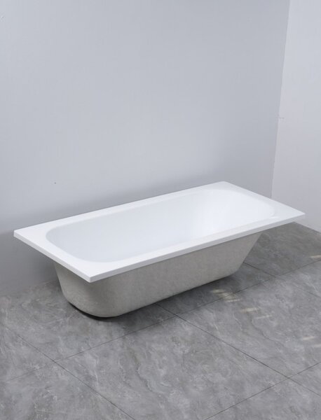 Erga Pureline-O, vana 1400x700x400 mm bez nožiček, bílá lesklá, ERG-V07-PURELINE-O-140x070-WH