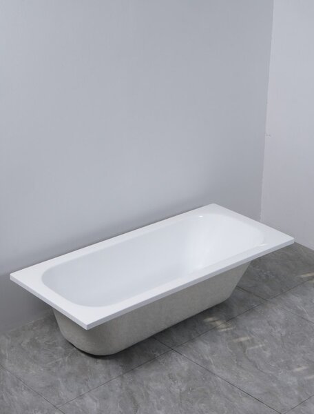 Erga Pureline-O, vana 1400x700x400 mm bez nožiček, bílá lesklá, ERG-V07-PURELINE-O-140x070-WH