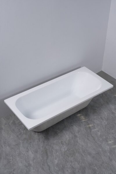 Erga Pureline-O, vana 1400x700x400 mm bez nožiček, bílá lesklá, ERG-V07-PURELINE-O-140x070-WH