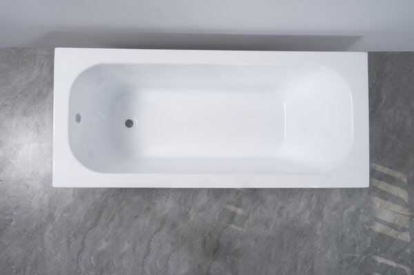 Erga Pureline-O, vana 1400x700x400 mm bez nožiček, bílá lesklá, ERG-V07-PURELINE-O-140x070-WH