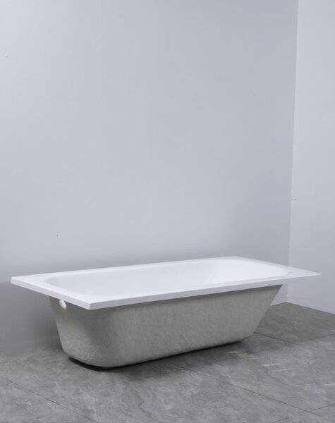 Erga Pureline-O, vana 1400x700x400 mm bez nožiček, bílá lesklá, ERG-V07-PURELINE-O-140x070-WH