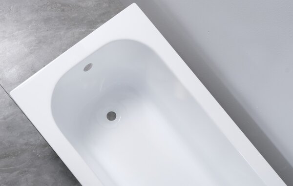 Erga Pureline-O, vana 1400x700x400 mm bez nožiček, bílá lesklá, ERG-V07-PURELINE-O-140x070-WH