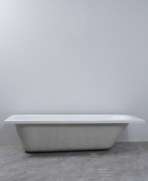 Erga Pureline-O, vana 1400x700x400 mm bez nožiček, bílá lesklá, ERG-V07-PURELINE-O-140x070-WH