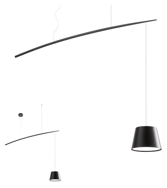 Redo 01-1498 - LED Lustr na lanku LOLLI LED/6W/230V černá