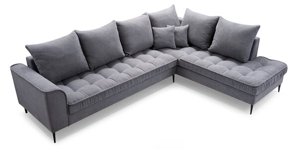 Rohová sedací souprava Lunara (hnědá) (P). Akce -20%