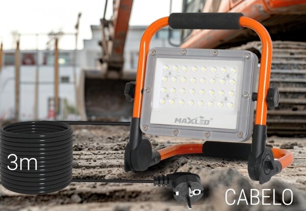 LED Reflektor se stojanem LED/50W/230V 5000K IP65 oranžová
