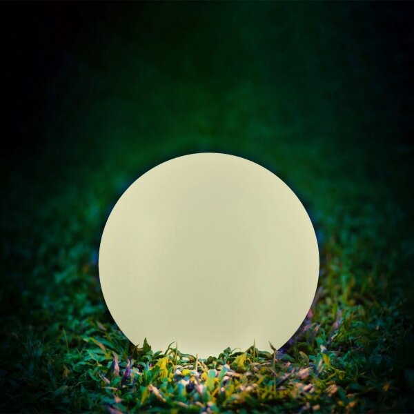 LED RGBW Solární lampa BALL LED/3,7V 1500 mAh pr. 50 cm IP65 + dálkové ovládání