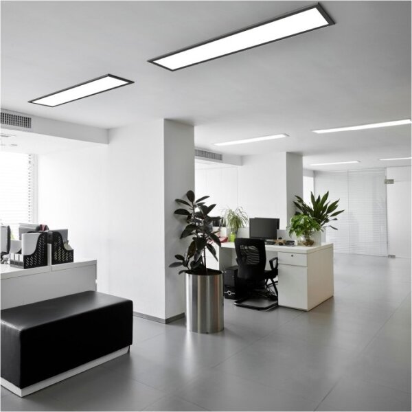 LED Přisazený panel BRISBANE LED/36W/230V 4000K 29,5x119 cm černá