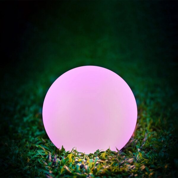 LED RGBW Solární lampa BALL LED/3,7V 1500 mAh pr. 50 cm IP65 + dálkové ovládání
