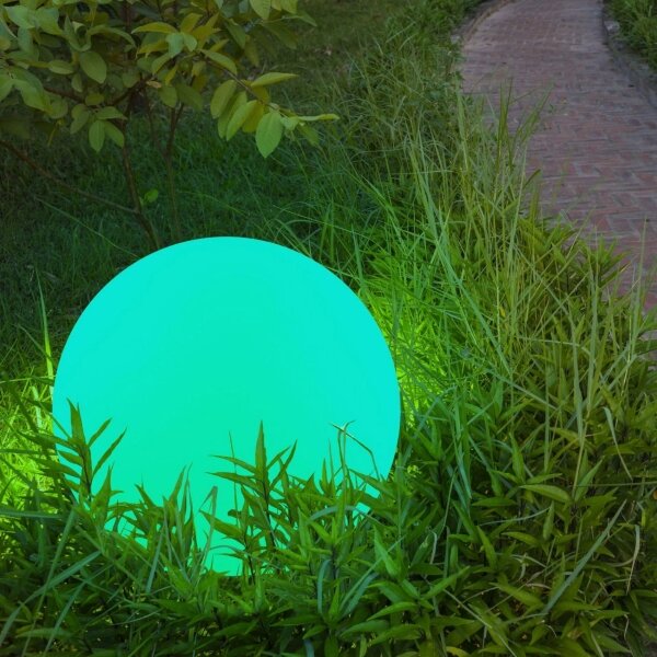 LED RGBW Solární lampa BALL LED/3,7V 1500 mAh pr. 50 cm IP65 + dálkové ovládání