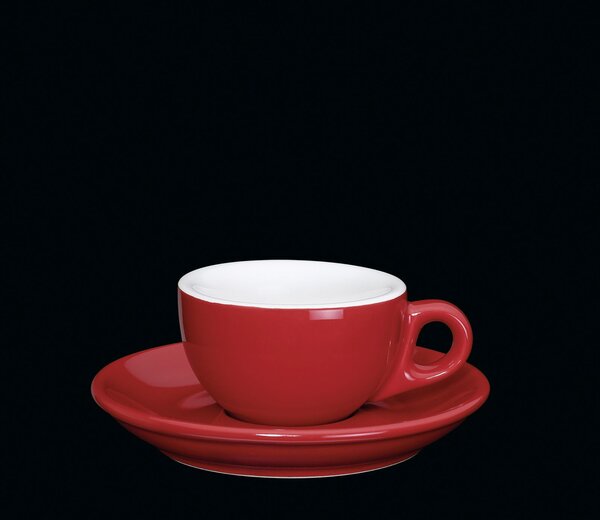 Porcelánový šálek na espresso červený 50 ml - Cilio (Espresso šálek červený 5 cl - Cilio)