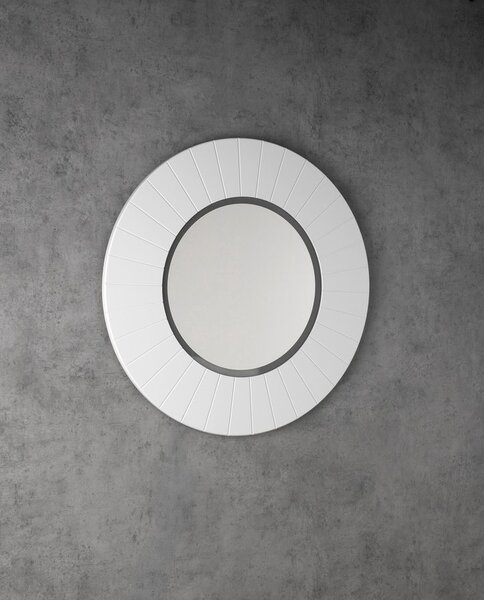 Sapho Sapho, LUMIRO STRIP kulaté zrcadlo s LED osvětlením v rámu, průměr 75cm, bílá mat, LR750-3131S